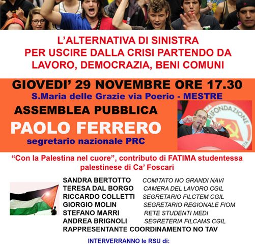 ASSEMBLEA PUBBLICA CON PAOLO FERRERO